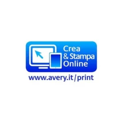 ETIQUETA COLGANTE AVERY BLANCA 60 MM DIAMETRO IMPRIMIBLE DOBLE CARA PLASTICO 190 MC PACK DE 120