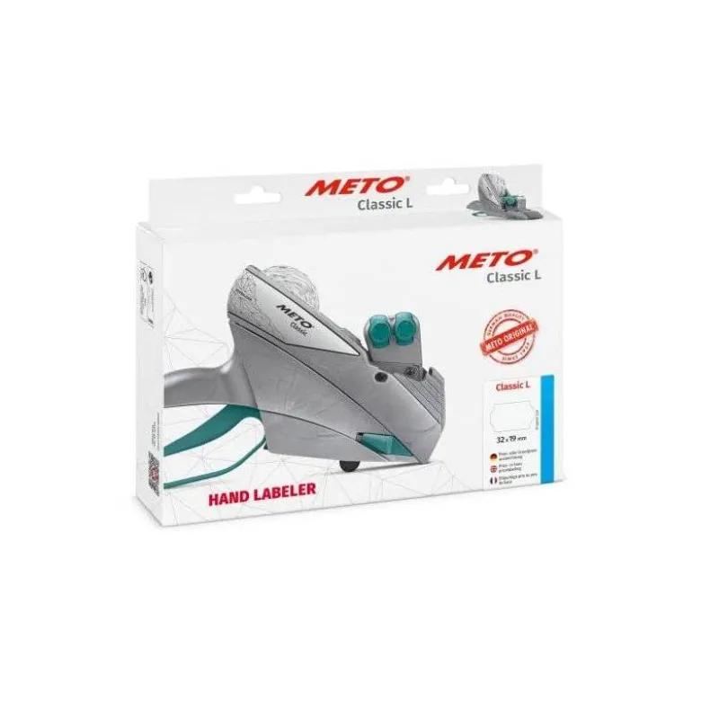 ETIQUETADORA METO CLASSIC L 1932 2 RODILLOS 19 CARACTERES ALFANUMERICOS PARA ETIQUETAS 32X19 MM