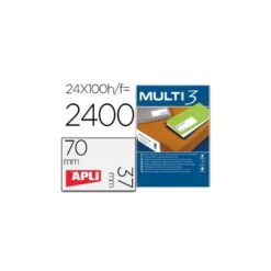 Etiquetas adhesivas marca Apli Multi3 70x37 mm A4