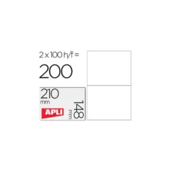 Etiquetas Adhesivas marca Apli 210x148 mm