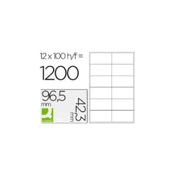 Etiquetas Adhesivas Q-Connect 96,5 x 42,3 mm