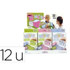 EXPOSITOR SOBREMESA SELLO MARCADOR DE ROPA MARKY INFANTIL 12 UNIDADES 3 COLORES SURTIDOS