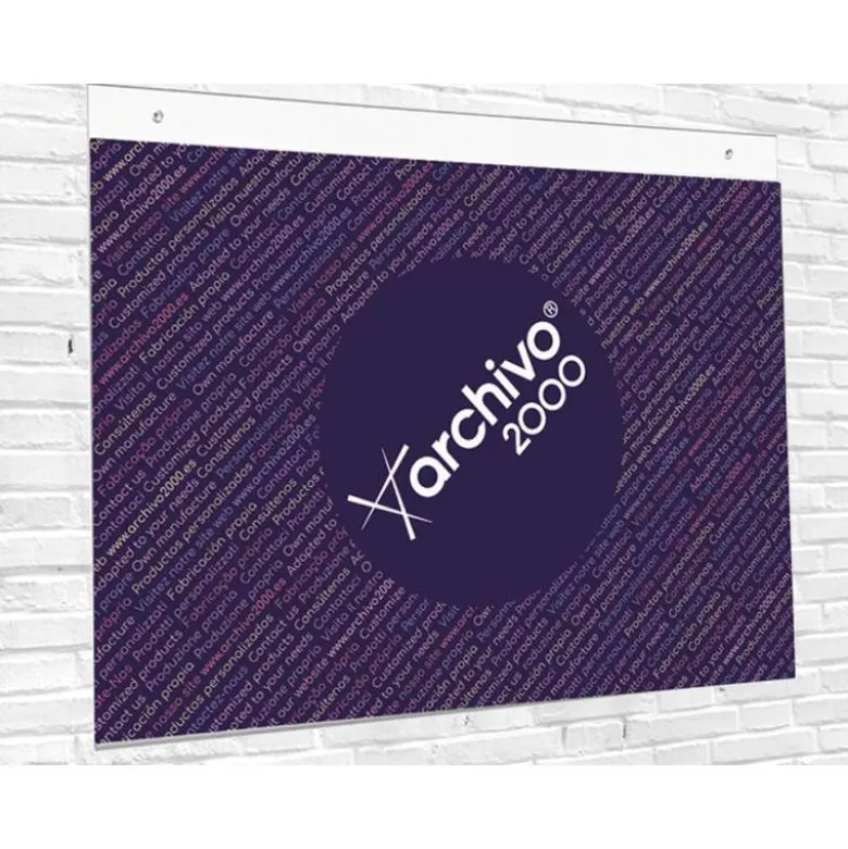 EXPOSITOR MURAL ARCHIVO 2000 CON TALADROS ULTRA TRANSPARENTE DIN A4 HORIZONTAL 300X235 MM
