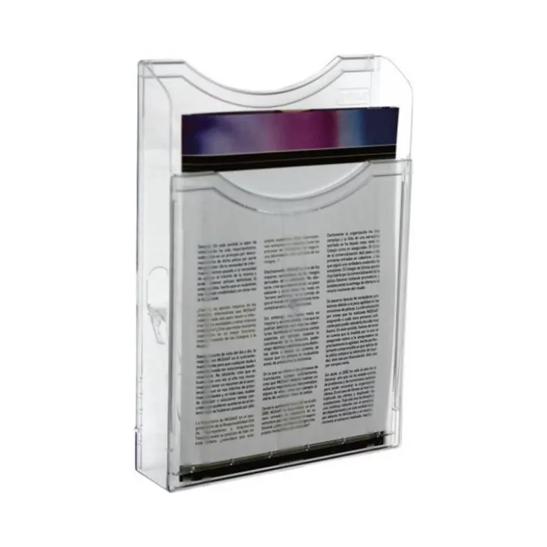 EXPOSITOR MURAL ARCHIVO 2000 DIN A4 VERTICAL 1 COMPARTIMENTO CRISTAL TRANSPARENTE 300X235X35 MM