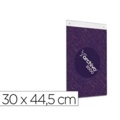 EXPOSITOR MURAL ARCHIVO 2000 DIN A3 VERTICAL CON TALADROS ESPESOR 2 MM CRISTAL TRANSPARENTE 300X445 MM
