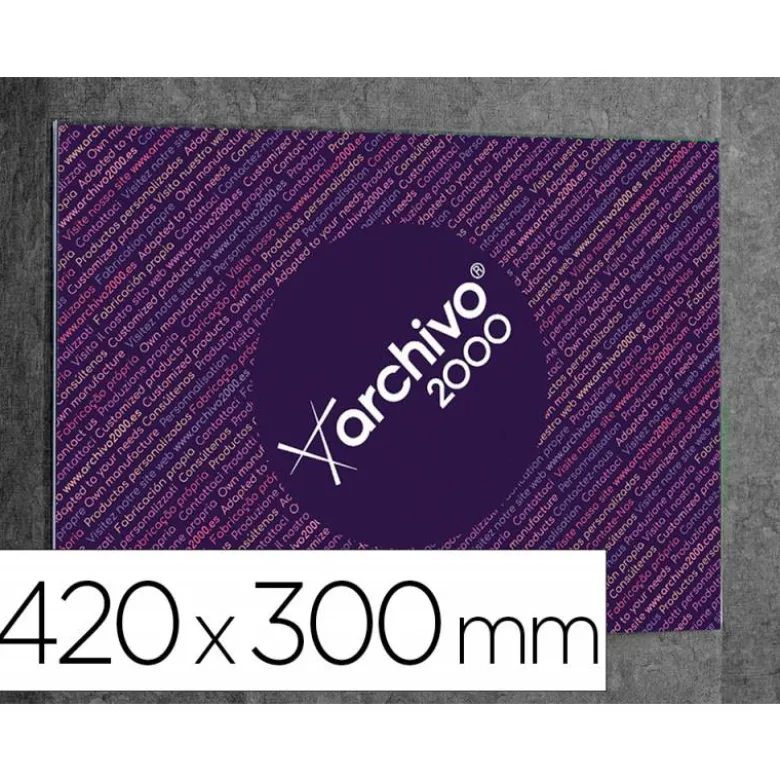 EXPOSITOR MURAL ARCHIVO 2000 PREMIUM DE PARED CON ADHESIVO POLIESTIRENO TRANSPARENTE DIN A3 HORIZONTAL 420X300 MM
