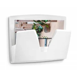 EXPOSITOR MURAL CEP PROTECT ANTIBACTERIANO PLASTICO COLOR BLANCO 361X86X715 MM