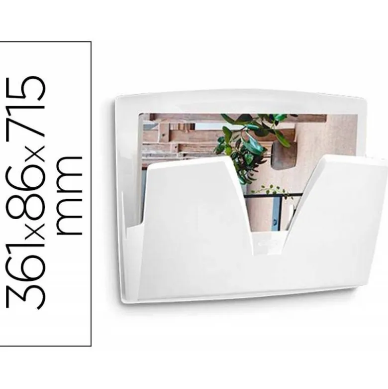 EXPOSITOR MURAL CEP PROTECT ANTIBACTERIANO PLASTICO COLOR BLANCO 361X86X715 MM
