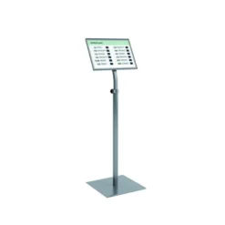 EXPOSITOR ROCADA DE SUELO MAGNETICO ROTATIVO 90 HORIZONTAL/VERTICAL ALTURA AJUSTABLE DIN A4