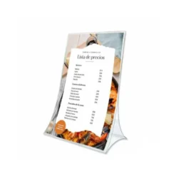 EXPOSITOR SOBREMESA ARCHIVO 2000 PLEGABLE PET 100% RECICLABLE DIN A5 VERTICAL TRANSPARENTE 90X150X210 MM