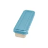 FIAMBRERA EXACOMPTA COLOR BEIG CON TAPA COLOR AZUL INCLUYE 3 CUBIERTOS REUTILIZABLES 205X65X40 MM