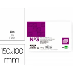 Ficha liderpapel lisa nº3 100x150mm paquete de 100 180g