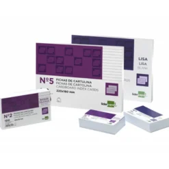 Ficha liderpapel lisa nº5 160x220mm paquete de 100 180g