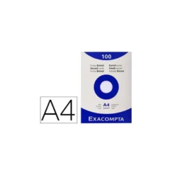 Fichas Cartulina DIN A4 Ficheros Exacompta Blanca 205 gr
