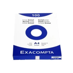 Fichas Cartulina DIN A4 Ficheros Exacompta Blanca 205 gr