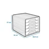 Fichero cajones CEP para 5 cajones color Blanco/Negro