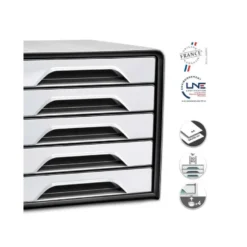 Fichero cajones CEP para 5 cajones color Blanco/Negro