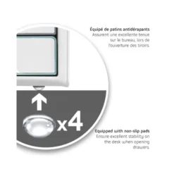 Fichero cajones CEP para 5 cajones color Blanco/Negro
