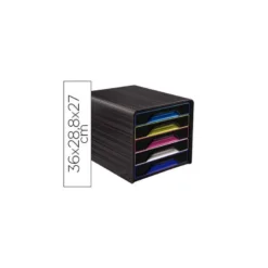 Fichero cajones CEP para 5 cajones color Multicolor/Negro