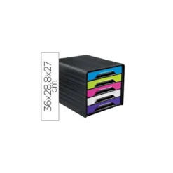Fichero cajones CEP para 5 cajones color Multicolor/Negro Flashy