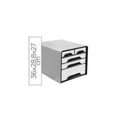 Fichero cajones CEP para 5 cajones mixtos color Blanco/Negro