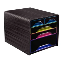 Fichero cajones CEP para 5 cajones color Negro/Multicolor