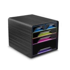 Fichero cajones CEP para 5 cajones color Negro/Multicolor