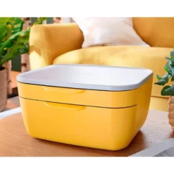 FICHERO CAJONES DE SOBREMESA LEITZ COSY 2 CAJONES AMARILLO