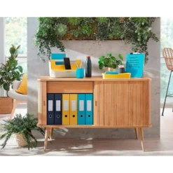 FICHERO CAJONES DE SOBREMESA LEITZ COSY 2 CAJONES AMARILLO