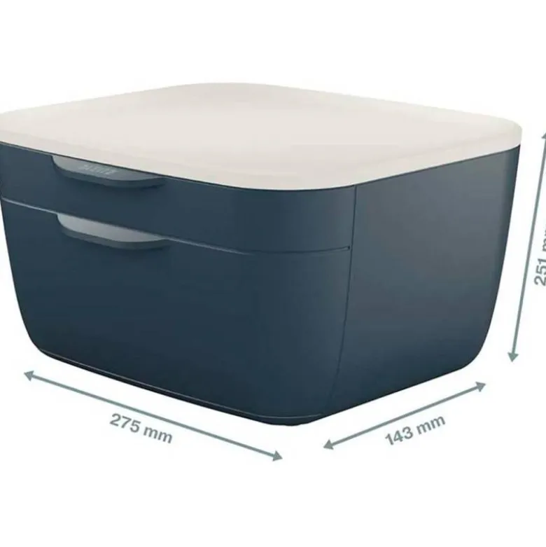 FICHERO CAJONES DE SOBREMESA LEITZ COSY 2 CAJONES GRIS