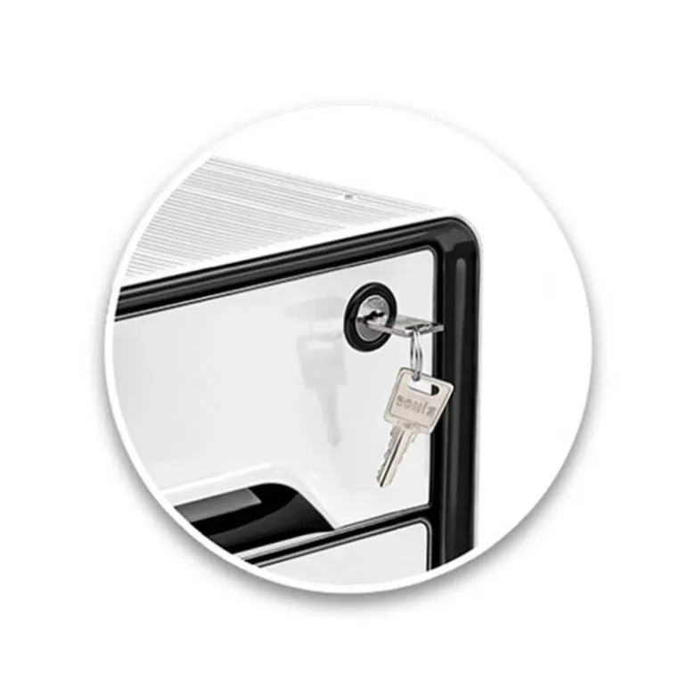 FICHERO CAJONES DE SOBREMESA CEP SMOOVE SECURE CON CERRADURA 4 CAJONES COLOR BLANCO/NEGRO 288X360X270 MM