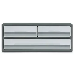 FICHERO CAJONES DE SOBREMESA CEP MOOV UP RECICLADO 80% 3 CAJONES COLOR GRIS 275X369X146 MM