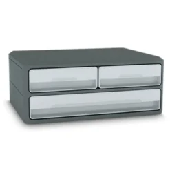FICHERO CAJONES DE SOBREMESA CEP MOOV UP RECICLADO 80% 3 CAJONES COLOR GRIS 275X369X146 MM