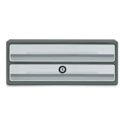 FICHERO CAJONES DE SOBREMESA CEP MOOV UP RECICLADO 80% CON CERRADURA RECICLADO 80% 2 CAJONES COLOR GRIS