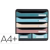 FICHERO CAJONES DE SOBREMESA EXACOMPTA SKANDI DIN A4+ POLIPROPILENO RECICLADO 6 CAJONES COLORES SURTIDOS