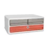 Fichero cajones de sobremesa cep terra nova 2 cajones pequeños + 1 cajon grande color terracota/arena