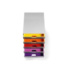Fichero cajones Durable plastico aplilables 5 cajones color gris