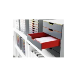 Fichero cajones Durable plastico aplilables 5 cajones color gris