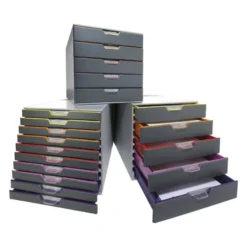 Fichero cajones Durable plastico aplilables 10 cajones color gris