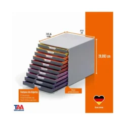 Fichero cajones Durable plastico aplilables 10 cajones color gris