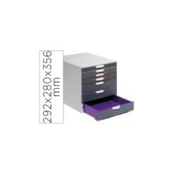 Fichero cajones Durable plastico aplilables 7 cajones color gris