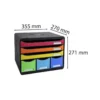 Fichero cajones sobremesa Exacompta Iderama Arlequin 6 cajones multicolores 270x355x271 mm.