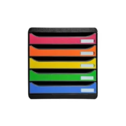 Fichero cajones sobremesa Exacompta Big-Box plus Iderama Arlequin 5 cajones apaisado multicolores