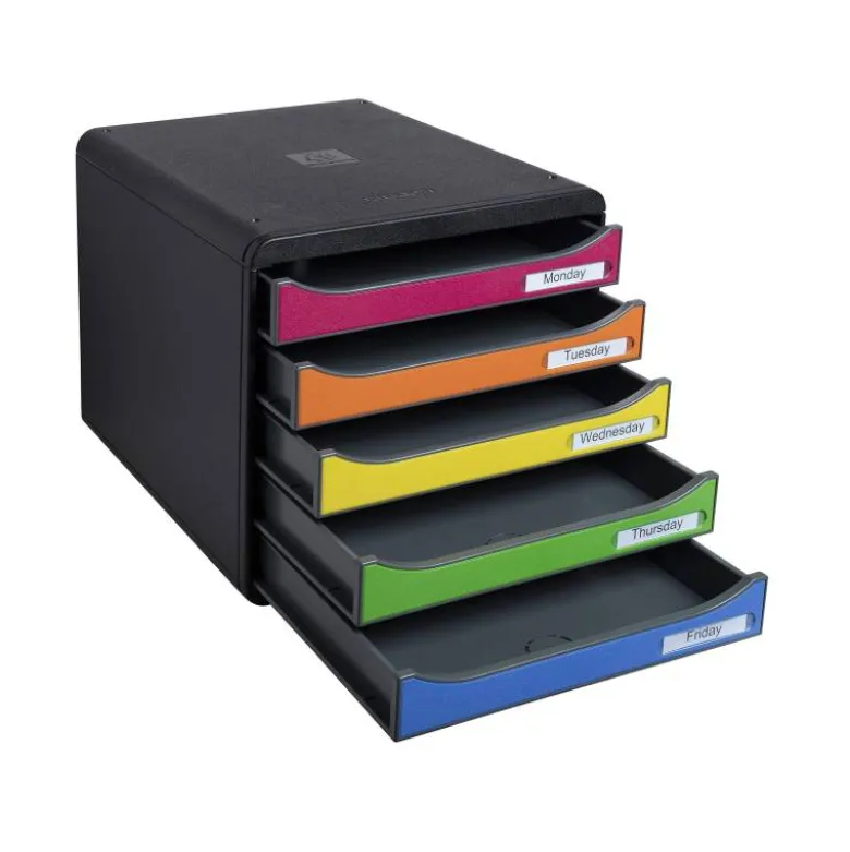 FICHERO CAJONES SOBREMESA EXACOMPTA BIG-BOX PLUS CLASSIC IDERAMA ARLEQUIN 5 CAJONES MULTICOLORES