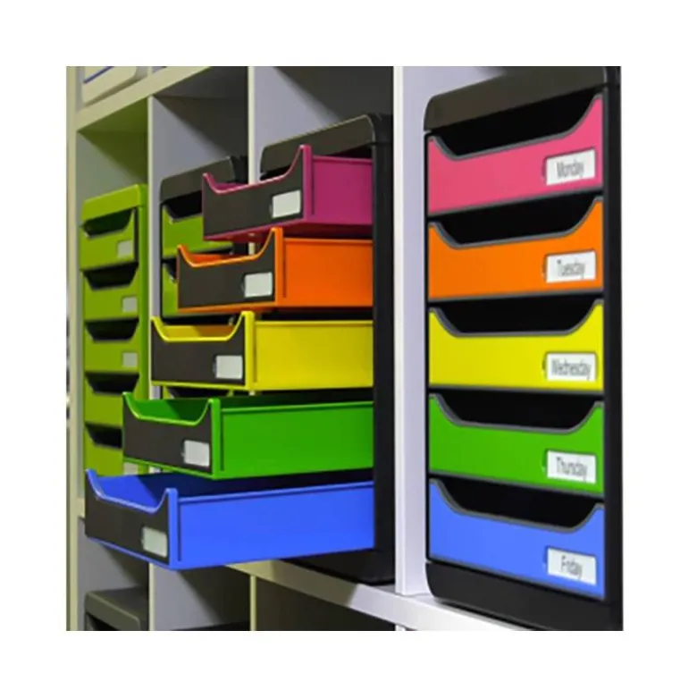 FICHERO CAJONES SOBREMESA EXACOMPTA BIG-BOX PLUS CLASSIC IDERAMA ARLEQUIN 5 CAJONES MULTICOLORES