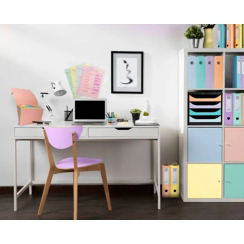 FICHERO DE CAJONES SOBREMESA EXACOMPTA BIG-BOX AQUAREL NEGRO 4 CAJONES COLORES PASTEL GLOSSY