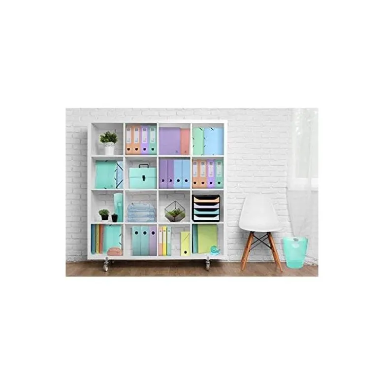 FICHERO DE CAJONES SOBREMESA EXACOMPTA BIG-BOX AQUAREL NEGRO 4 CAJONES COLORES PASTEL GLOSSY