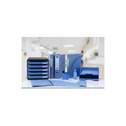 FICHERO DE CAJONES SOBREMESA EXACOMPTA BIG-BOX CLEAN SAFE 5 CAJONES AZUL