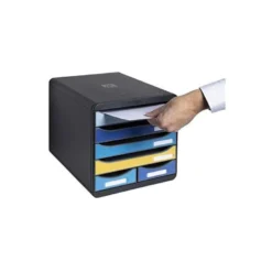 FICHERO DE CAJONES SOBREMESA EXACOMPTA BIG BOX MAXI BEE BLUE 6 CAJONES COLORES SURTIDOS