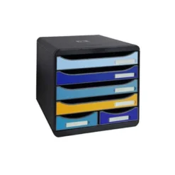 FICHERO DE CAJONES SOBREMESA EXACOMPTA BIG BOX MAXI BEE BLUE 6 CAJONES COLORES SURTIDOS